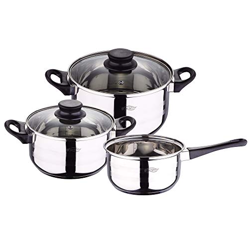 San Ignacio SG-8050 - Batería de Cocina, Acero Inoxidable, Plateado, 3 cuerpos