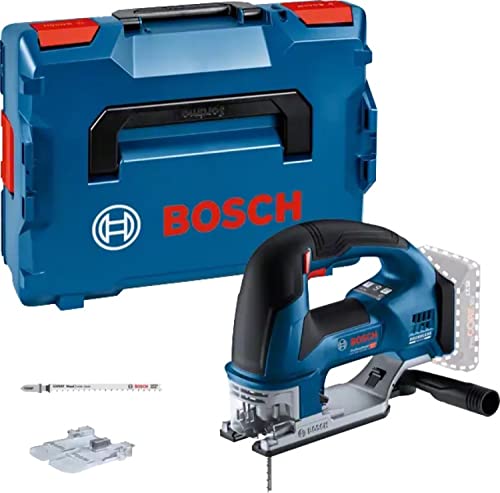 Bosch Professional 18V System GST 18V-155 BC - Sierra de calar a batería (3800 cpm, profundidad 135 mm, sin bateria, en L-BOXX), Azul