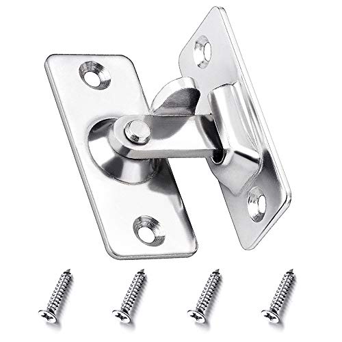 BuxiuGK 90 Grados Ángulo Recto Pestillo de La Puerta Pestillo de La Puerta Acero Inoxidable con Tornillos para cercas de madera