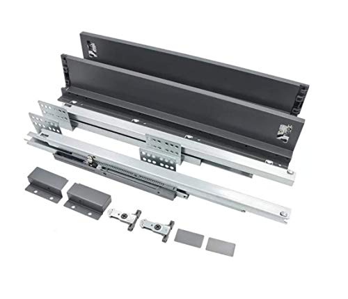 Cajón en kit de extracción total para ambiente, dormitorio, baño, cocina, oficina, diseño delgado, capacidad de 40 kg, guías sincronizadas