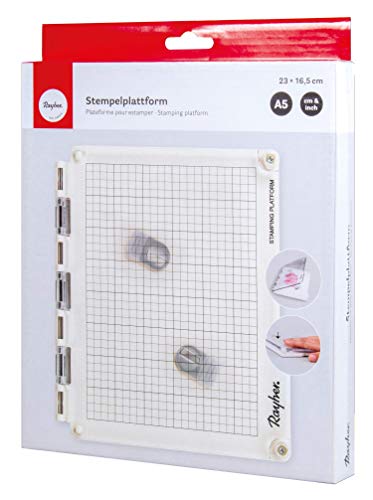 Rayher Base para estampar sellos transparentes, tamaño A5, estampadora para manualidades, 29210000