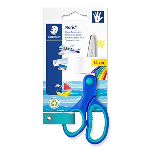 Staedtler Noris Club 965 14LNBK - Tijeras para niños zurdos de 14 centímetros.