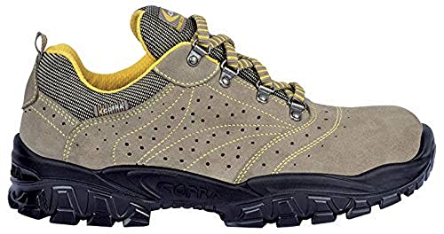 Cofra New Nilo S1 P SRC, Zapatos de Seguridad, Beige/Amarillo, 42