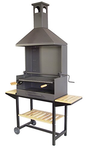 IMEX EL ZORRO 71528 - Barbacoa Chim. c/B. Madera y Parrilla INOX. 72x40x217 cms.