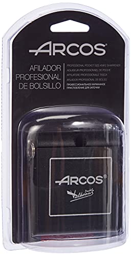 Arcos Afiladores, Afilador Profesional de Bolsillo para Cuchillos, Hecho de Plástico Color Negro