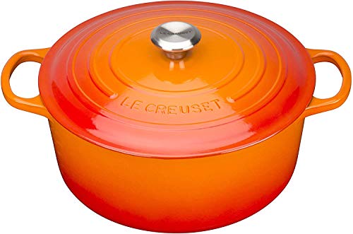 Le Creuset Cocotte redonda de hierro fundido, 26 cm, 5, 3 L, Todas Las Fuentes de Calor incluso inducción, Volcanico, 21177260902430