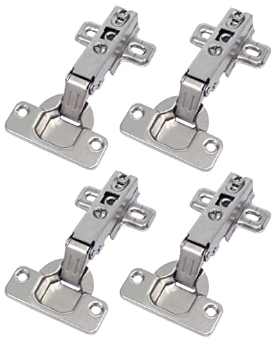 AERZETIX - C41037 - Juego de 4 Bisagras de cazoleta invisibles - en aplique con revestimiento total - apertura de montaje 110°, ⌀35mm - para puertas de muebles cocina armarios