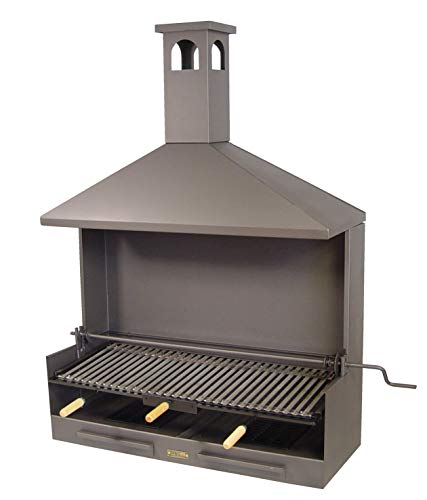 IMEX EL ZORRO 71592 - Cajón Barbacoa con Chimenea Parrilla INOX 100x40x148 cms.