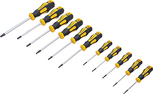 BGS Diy 7845 | Juego de destornilladores | perfil en T (para Torx) con perforación T6 - T40 | 11 piezas