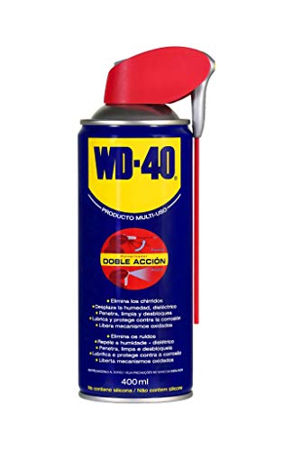 WD-40 Producto Multi-Uso- Spray 400ml-Lubrica, Afloja, Protege del óxido, Dieléctrico, Limpia metales y plásticos y Desplaza la humedad