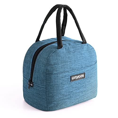 unycos - Bolsa Térmica Porta Alimentos 7L - Nevera Portátil - Lunch Box Impermeable, Hermética e Isotérmica - Porta Fiambrera de Gran Capacidad para Almuerzo, Oficina, Viaje o Colegio (Azul)