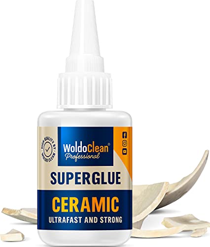 Superpegamento para porcelana y cerámica, 25 g, resistente al agua y a temperaturas de hasta 150 °C