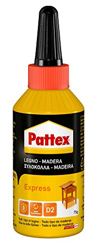 Pattex Cola de contacto para todo tipo de maderas, tiempo de aplicación 5', 75gr, transparente
