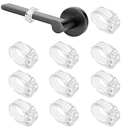 VABNEER PVC Topes de Puerta Silicona 10 Pack Manija de la puerta de parachoques - Flexible para Proteger la Integridad de Paredes&Muebles (Transparente)