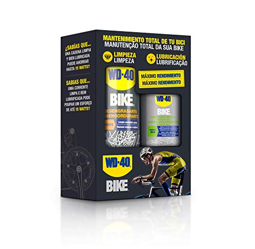 WD-40 BIKE - Bipack Mantenimiento Cadenas Bicicleta en Ambiente Seco- Spray 500ml + Gotero 100ml