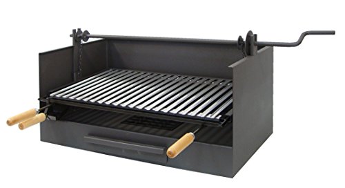 IMEX EL ZORRO 71518 - Cajón para Barbacoa con Elevador y Parrilla de INOX, 61 x 40 x 33 cm