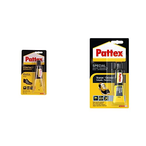 Pattex Cola de contacto universal instantánea multiusos, a prueba de agua, 50 gr & Pegamento para calzados, flexible, duradero y resistente al agua - 30 g