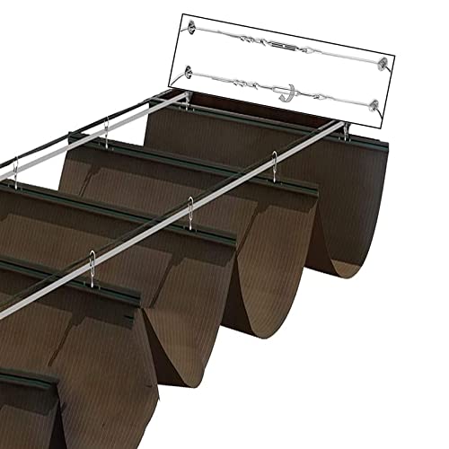 AOTNZ Romano Sombra De Vela Onda Pabellón Cubrir, Retráctil Cifrado Actualizado Exterior Toldo De Patio, Poliéster Reemplazo Pérgola Protección UV para Terraza Plataforma (Size : 0.9x4m)