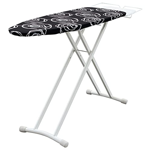 Cofan Tabla de Planchar | Modelo Tívoli | Color Blanco y Negro | Medidas 125 cm x 41 cm x 10 cm | Plegada 162 cm | Altura 90 cm (Abierta)