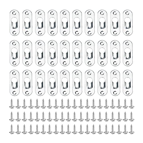 30 Piezas Fija Cuadros 45*15mm Herrajes Colgar Muebles Cocina Anclaje Pared Soporte Espejo Pared Ganchos Para Colgar Cuadros Para Marcos de Fotos,Espejos,Remaches