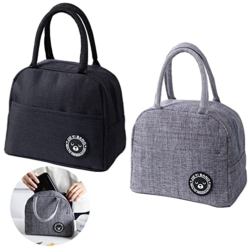Bustlwor 2pcs Bolsa Termica Porta Alimentos, Bolsa Isotérmica para el Almuerzo, Bolsa de Almuerzo Térmica Impermeable, para Hombres Mujeres Niños Infantil Picnics al Aire Libre(22 x 13 x 20cm)