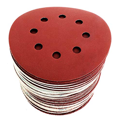 S&R Discos Papeles Lija Radial 125 mm Autoadhesivos - 60pzs Grano 10 x 40/60/80/120/180/240 Lijadora Amoladora Parkside Einhell Bosch Makita etc