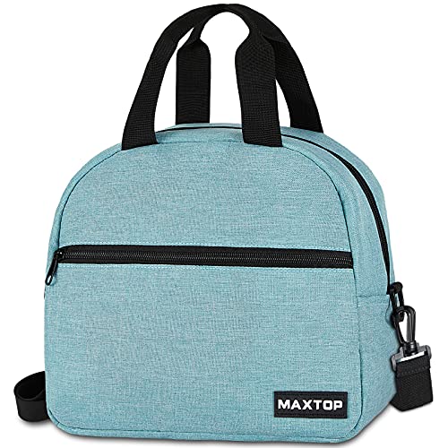 MAXTOP Bolsa de almuerzo aislada bolsa termica porta alimentos con bolsillo frontal y bolsa interior de malla bolsa más fresca, regalos para adultos, mujeres hombres trabajo universidad picnic