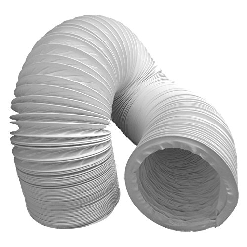 Manguera de escape (PVC, diseño flexible, 100/102 mm de diámetro, 4 m de largo, compatible con instalaciones de aire acondicionado, secadoras o campanas extractoras)