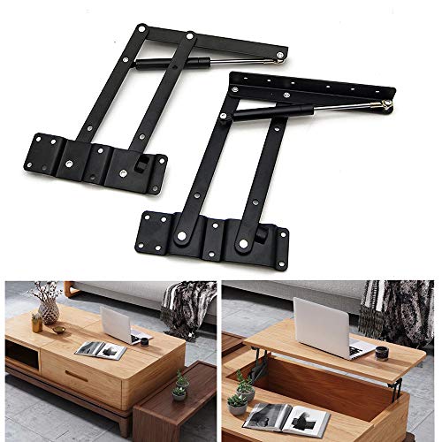 1 Pair 50Kg Bisagra De Resorte Para Mesa De Centro, Montaje De Marco De ElevacióN De Escritorio De Mesa De Centro Plegable, AntióXido, Duradero, Resistente Para Accesorios De Muebles De Mesa De Centro