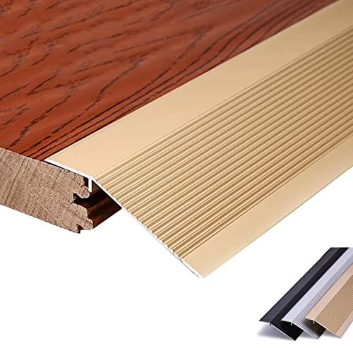 HAIXHX tapajuntas Suelo Piso de Tira de transición de Metal Extra Ancho de 10 cm, Embellecedor de Borde de Alfombra de Tira de umbral de Aluminio para Pisos laminados/Madera/Pisos de baldosas