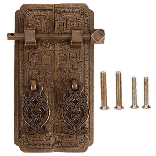 Atyhao Juego de manijas de Puerta Estilo Chino, manijas de Cobre Antiguo, Accesorio de Armario para Armario de Cocina, herrajes para Muebles
