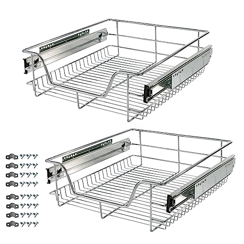 Arebos 2X - Cajón de Cocina telescópico | Bandejas de Cajones Extraíbles | 50 cm
