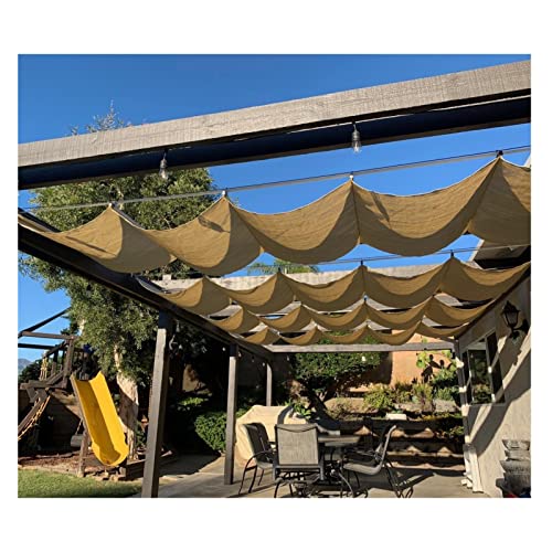 Cubierta De Sombra De Pérgola Retráctil para Exteriores, Kit De Vela para Toldo Parasol (con Hardware De Cable) Toldo De Alambre Deslizante para Cubierta Patio con Enrejado Madera