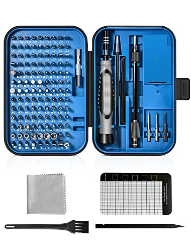 AIKER Destornilladores Precisión,Juego De Destornilladores Magnéticos Actualizado,135 IN 1 Kit De Herramientas De Reparación De Electrónica DIY Con Mini Caja Empotrada-Azul