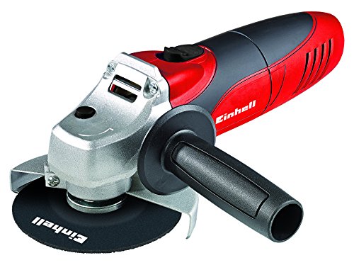 Einhell Amoladora angular - TC-AG 125 Kit. 850W, velocidad 12.000 1 / min, ø de disco de 125 mm, protector de disco, bloqueo del eje, cabezal de transmisión plano de aluminio