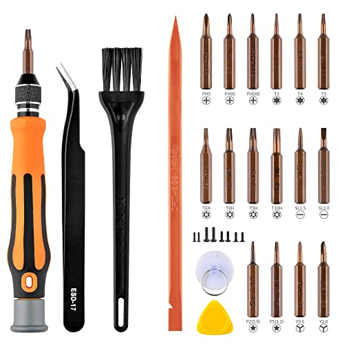 Paddy Juego de Destornilladores,22 en 1 Precisión Destornilladores Set con Torx,Phillips,Plana,Pentalobe,Y-Tipo Punta para PS5 4 3,Xbox,iPhones,Switch,Macbook,Gafas,Reloj ​etc Screwdriver Set
