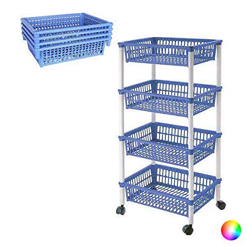 Lennox - Carrito verdulero 4 cestos 40x85 mito azul