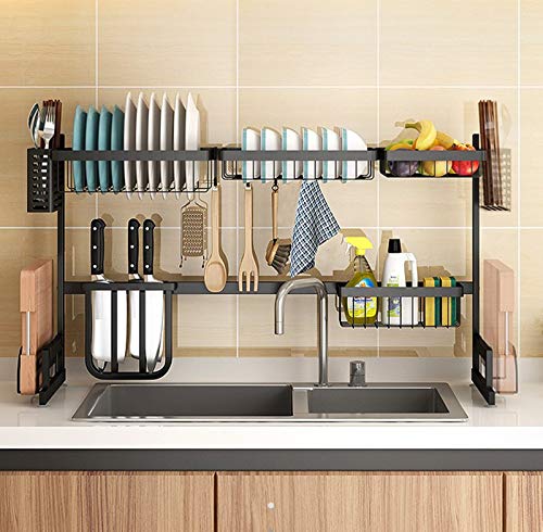 YIZHE Escurridor de Platos de Acero Inoxidable ,Escurreplatos ,Soportes para Platos ,Escurridor Platos,Estante de Almacenamiento Escurreplatos,Tazón de Almacenamiento Multifuncional Rack