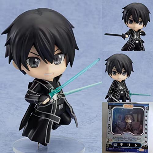 Nmomoytu Anime Sword Art Online Kirigaya Kazuto Kirito 295# PVC Figura de acción Modelo Colección Regalos 10cm