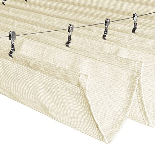HYZXK Cubierta de sombra retráctil (sin varilla de soporte), alambre de deslizamiento para exteriores Toldo de toldo de reemplazo de pérgola de vela de sol para pérgola de madera Enrejado de uva