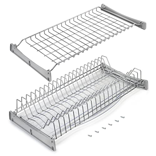 EMUCA - Escurridor de Platos y Vasos para Muebles de Cocina de 80 cm de Ancho, Acero
