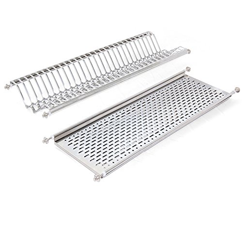 EMUCA - Escurreplatos para Mueble de 80 cm, Escurreplatos Armario de Platos y Vasos par amuebles de Cocina, Anchura Interior módulo 735-770mm, Acero Inoxidable