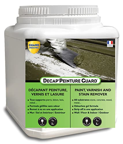 Guard Industrie Decap'Pinturas decape pintura de piedra de metal sin olor, sin aclarado, biodegradable, 1 kg – 4 m2