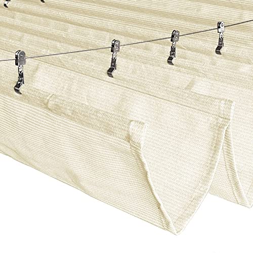 Retráctil Toldo De Pérgola Cubierta De Sombra, Toldo Colgante De Alambre Deslizante (Sin Varilla De Soporte), Vela De Tela De Sombra Ondulada para Enrejado De Madera Refugio Solar