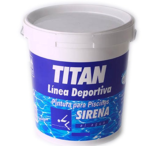 Titan Piscinas Sirena Pintura al agua Mate Azul Oceano 4 L