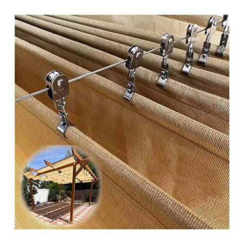KKCF Toldo RetráCtil, Toldo De Reemplazo De Protección UV para Exteriores con Riel Deslizante, Vela Sombra Ondulada Colgante para Cubierta De Patio, Tamaño 44 (Color : Beige, Tamaño : 1.2mx12m)
