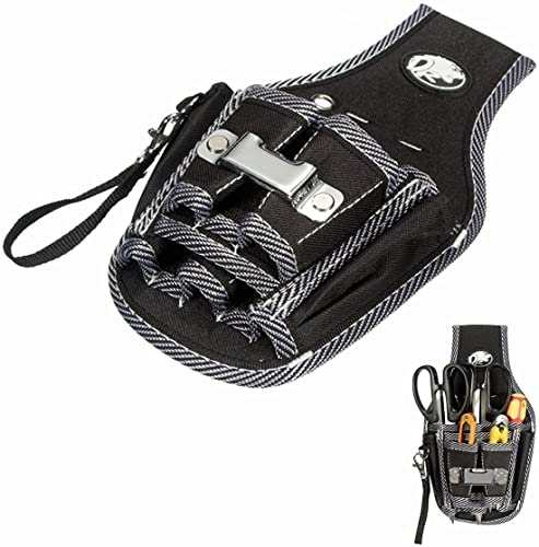WANGZAIZAI Cinturón de herramientas 9 en 1, bolsa de herramientas para fijación al cinturón, buena bolsa de herramientas para herramientas, destornilladores, taladros, etc.