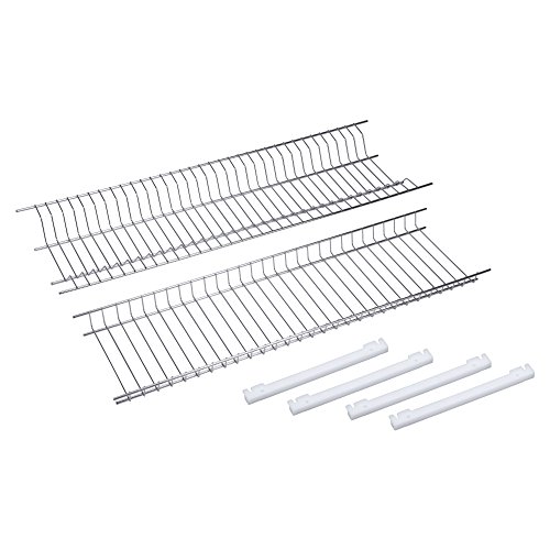 Sauvic Juego de escurreplatos y escurrevasos Acero Inoxidable para armarios de 65 cm.