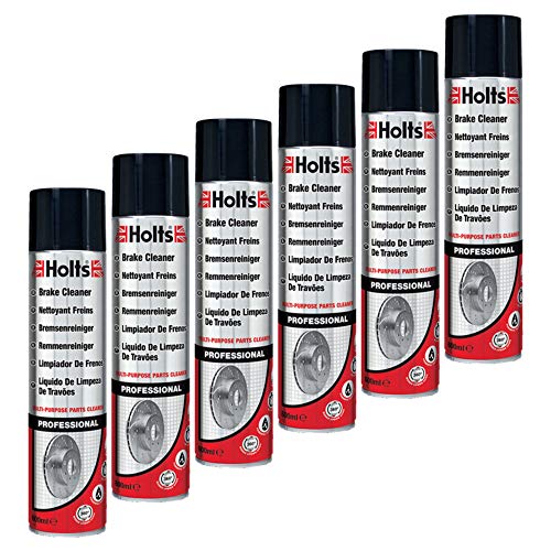 Holts 6 limpiadores de frenos en espray, limpiador de piezas de vehículos, mantenimiento de limpieza, cuidado del coche, aerosol, 600 ml 0131