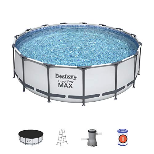 Bestway 56438 - Piscina Desmontable Tubular Steel Pro Max 457x122 cm Depuradora de cartucho de 3.028 litros/hora